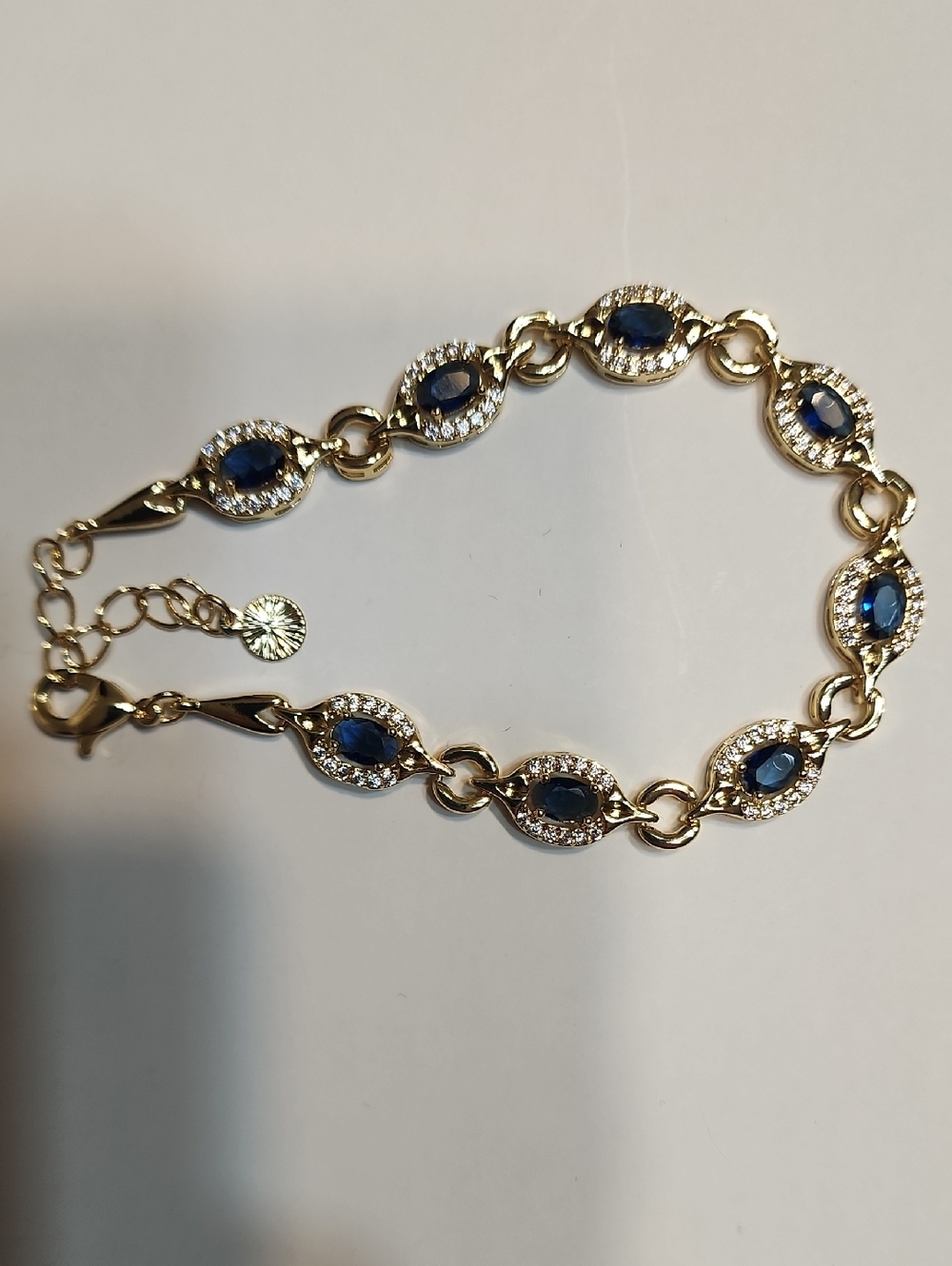 Multicolor Sapphire Bracelet 18k Real Gold Plated, Anti-fading Luxury Vintage - Picture 11 of 11